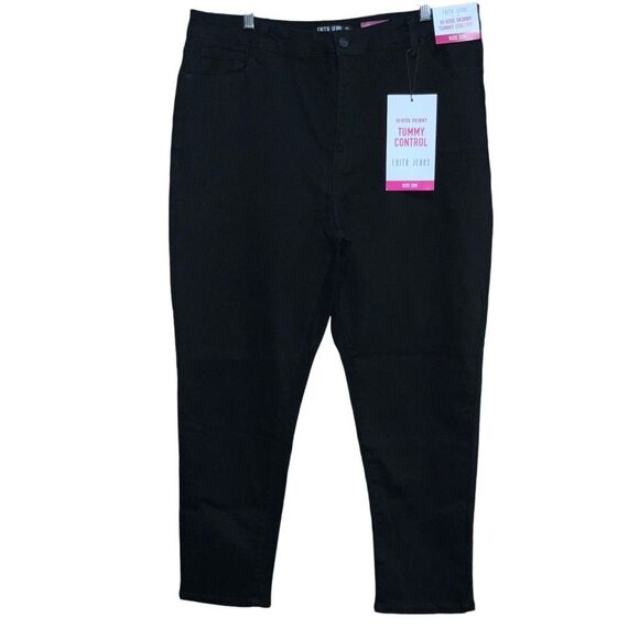 NWT Faith Hi Rise Skinny Tummy Control in Black size 22 - Picture 1 of 5